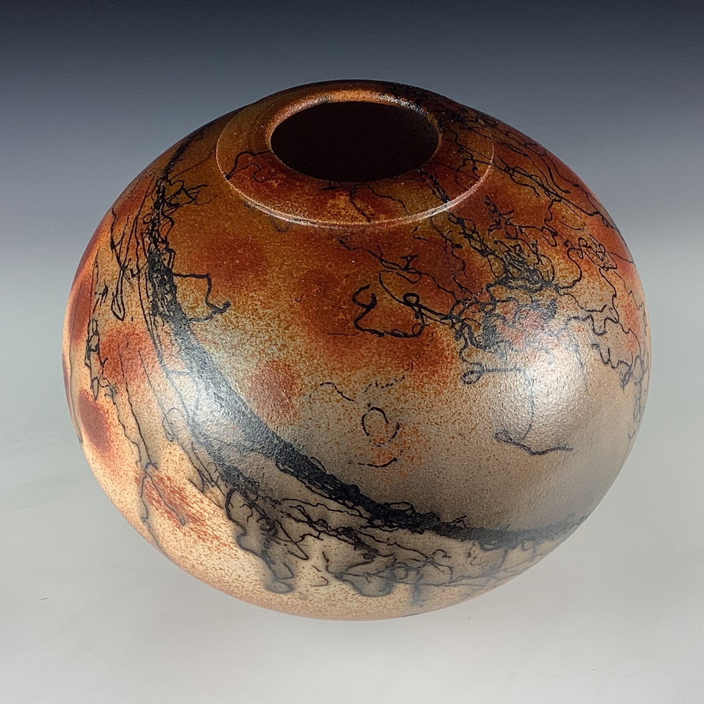 Horsehair Raku Vase