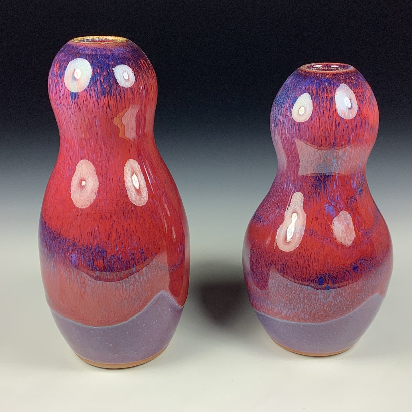 Decorative pottery vases rustic clay vases artistic luxury handmade vases artistic centerpieces dinnerware stoneware - Red - item vase bottle set of two - item 3844