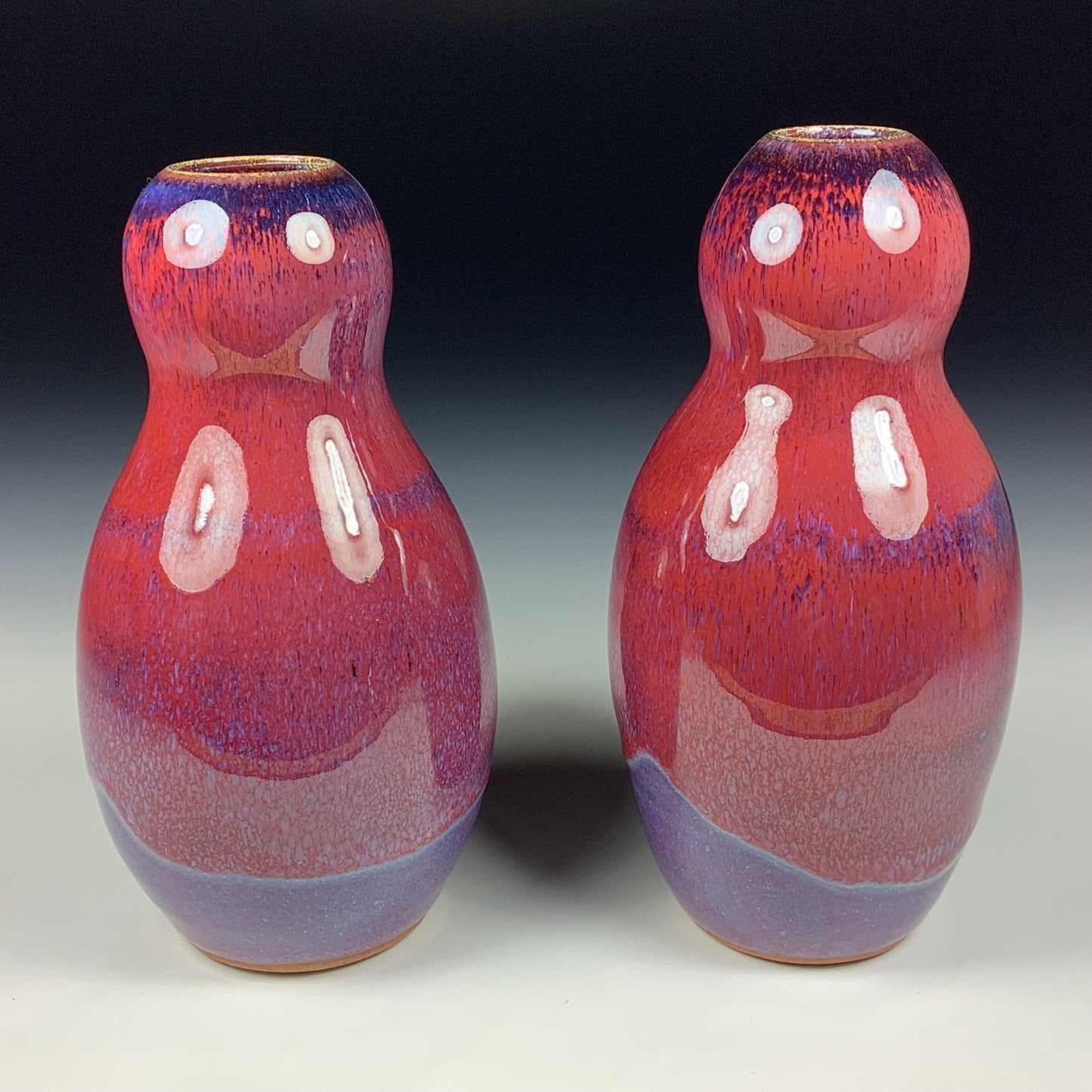 Decorative pottery vases rustic clay vases artistic luxury handmade vases artistic centerpieces dinnerware stoneware - Red - item vase bottle set of two - item 3847