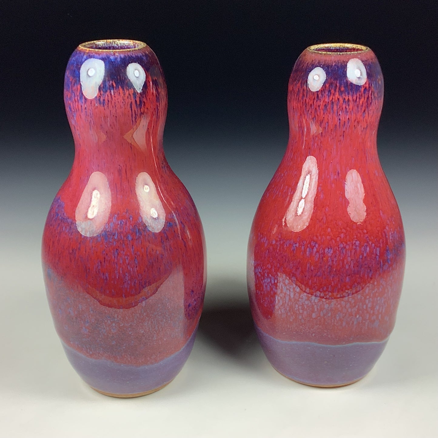 Decorative pottery vases rustic clay vases artistic luxury handmade vases artistic centerpieces dinnerware stoneware - Red - item vase bottle set of two - item 3846