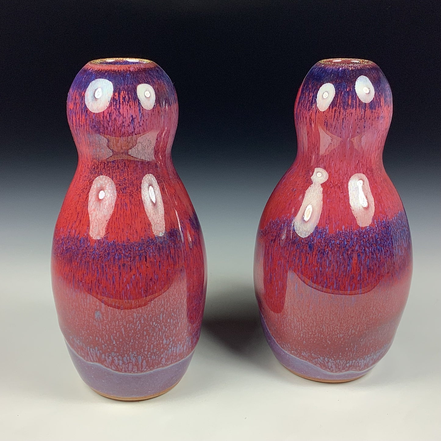 Decorative pottery vases rustic clay vases artistic luxury handmade vases artistic centerpieces dinnerware stoneware - Red - item vase bottle set of two - item 3845