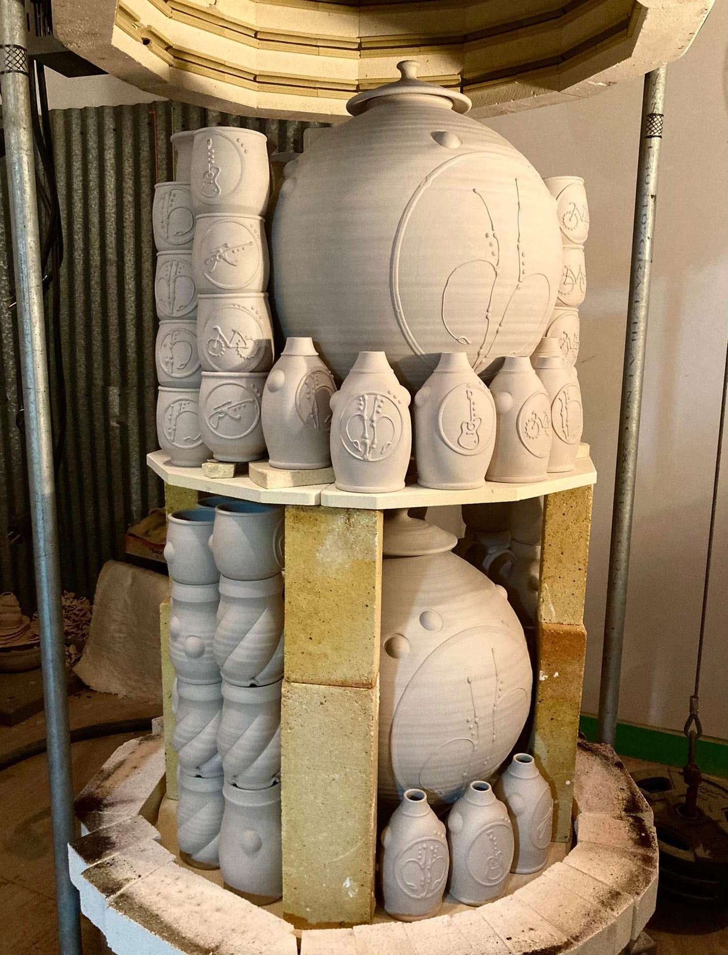 Handmade Ceramic Olive Oil Dispenser: Orange As Twisty Stoneware Cruet - item 2940