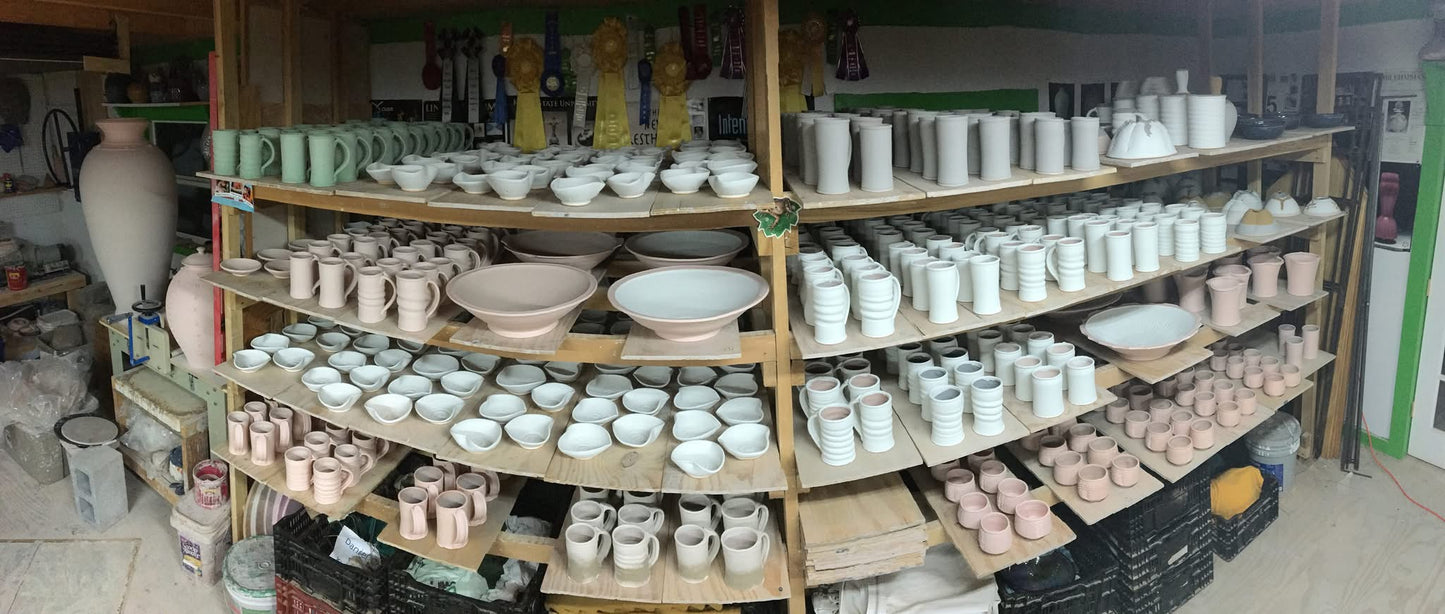 Handmade ceramic stoneware pottery kitchen soap bottle -Purple pink guitar soap pump - item 2598