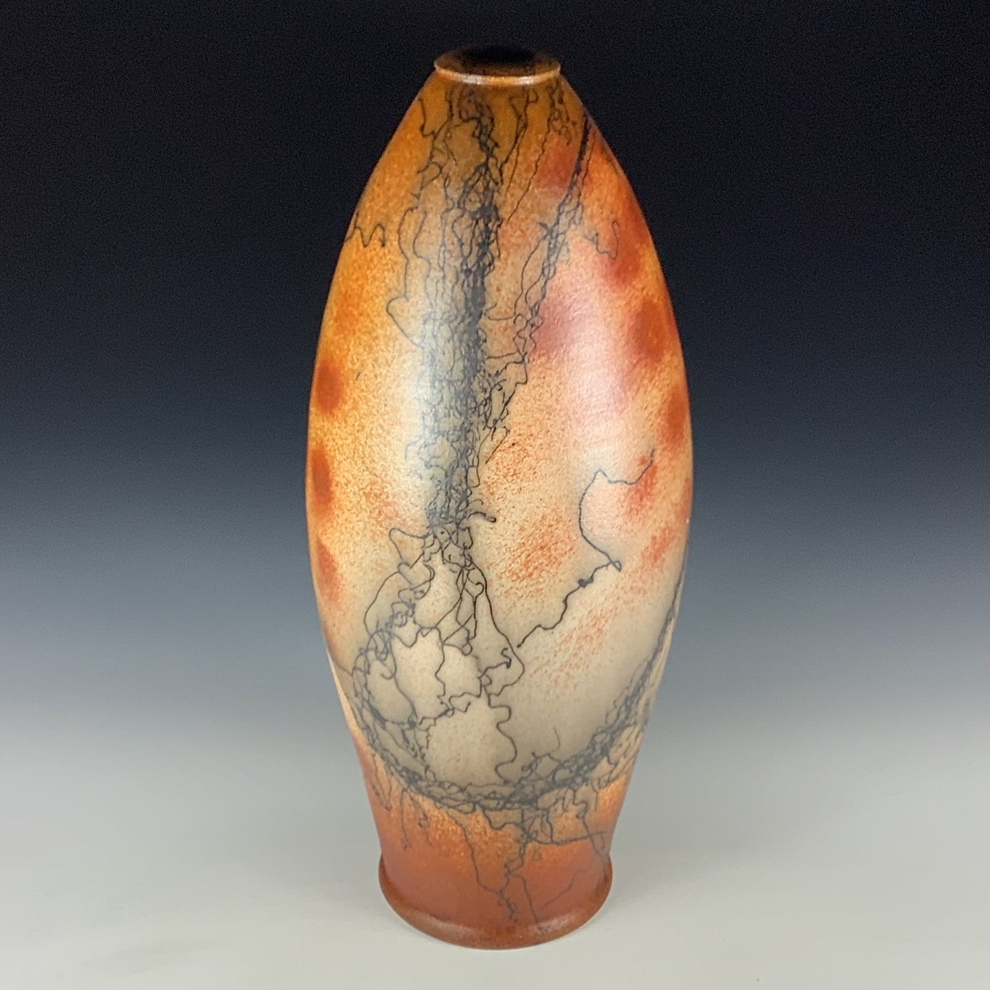 Horsehair Raku Vase