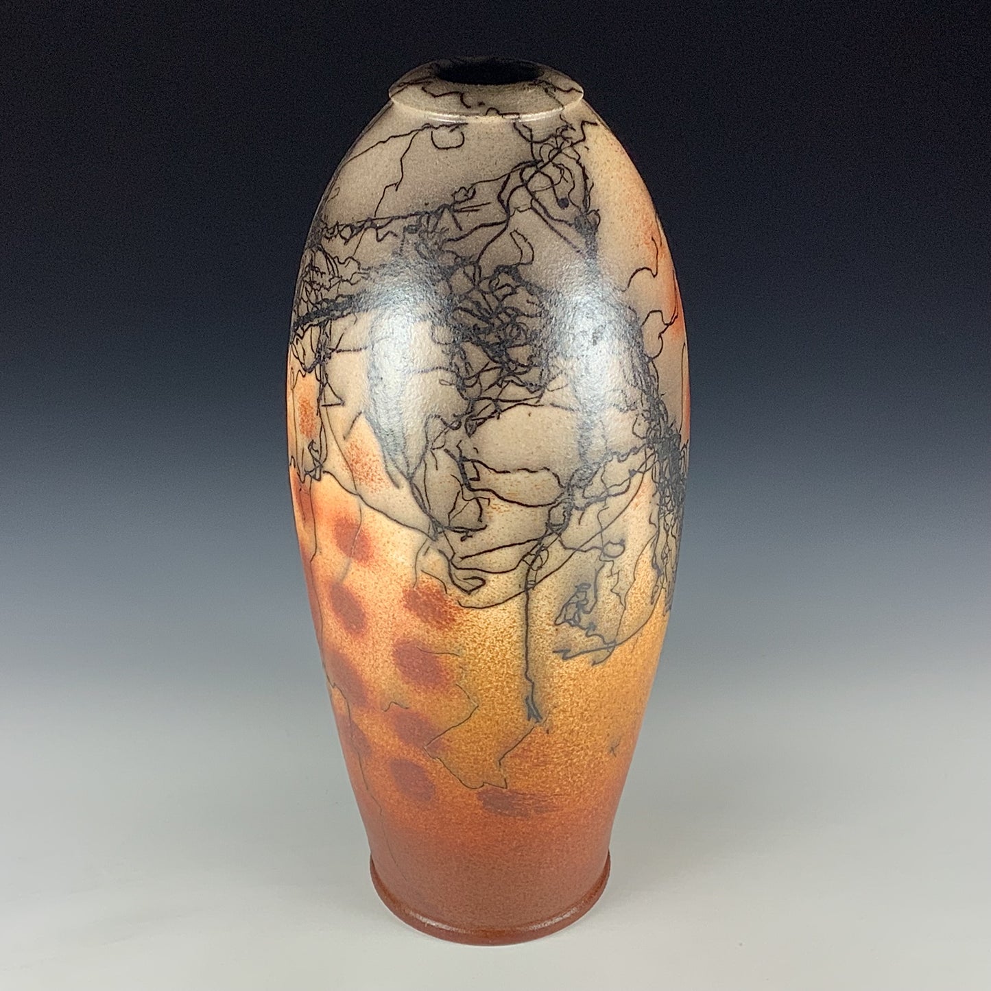 Horsehair Raku Vase