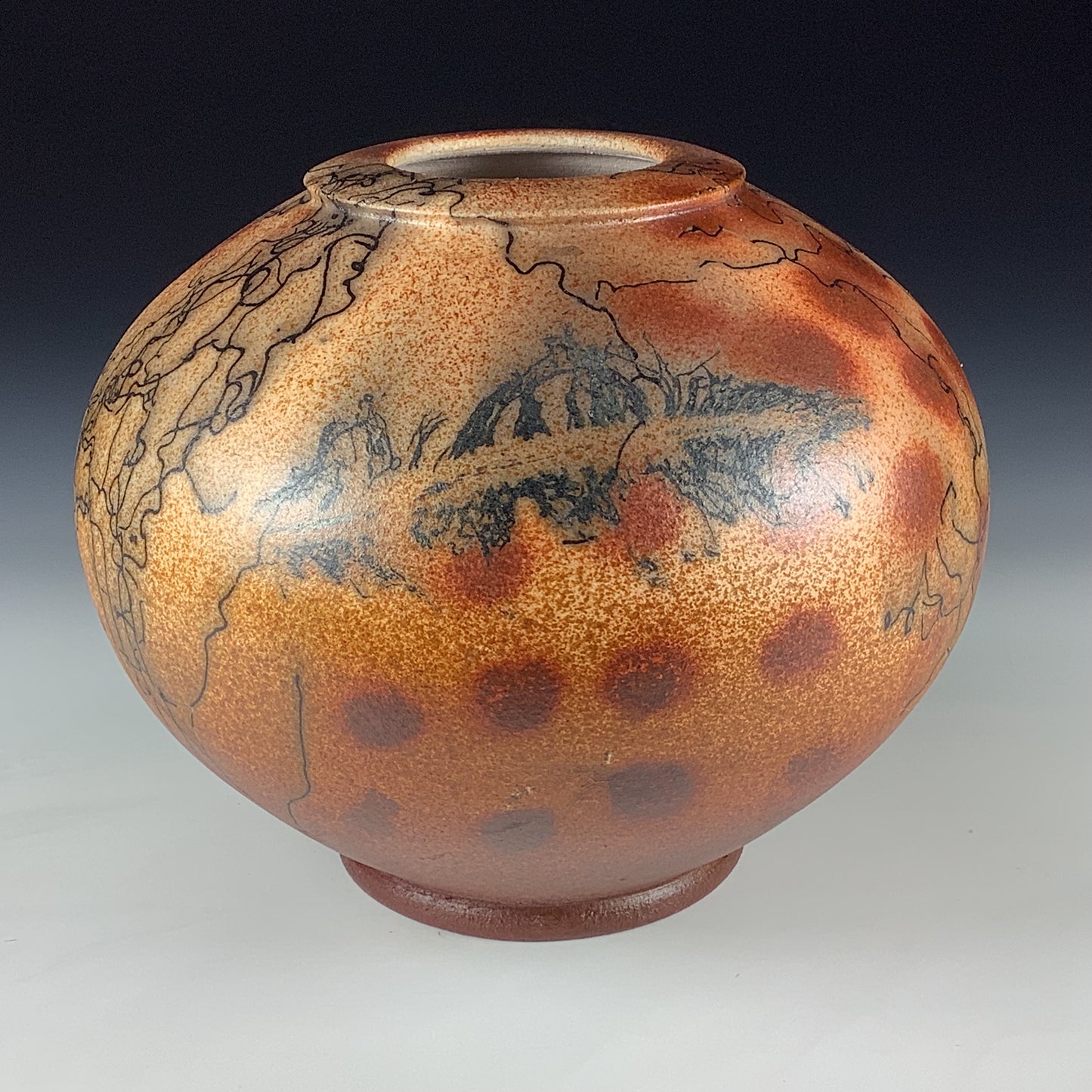 Horsehair Raku Vase