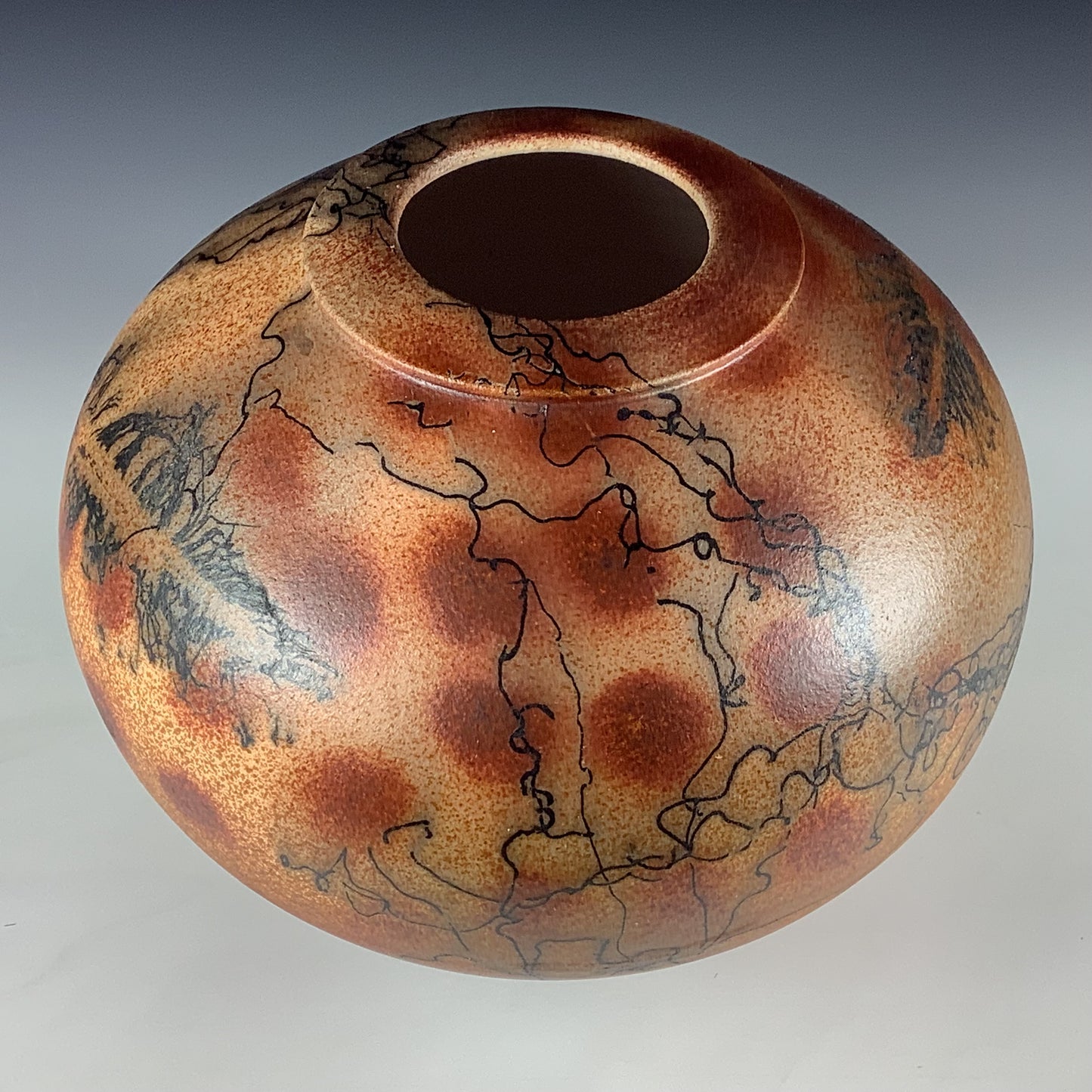 Horsehair Raku Vase