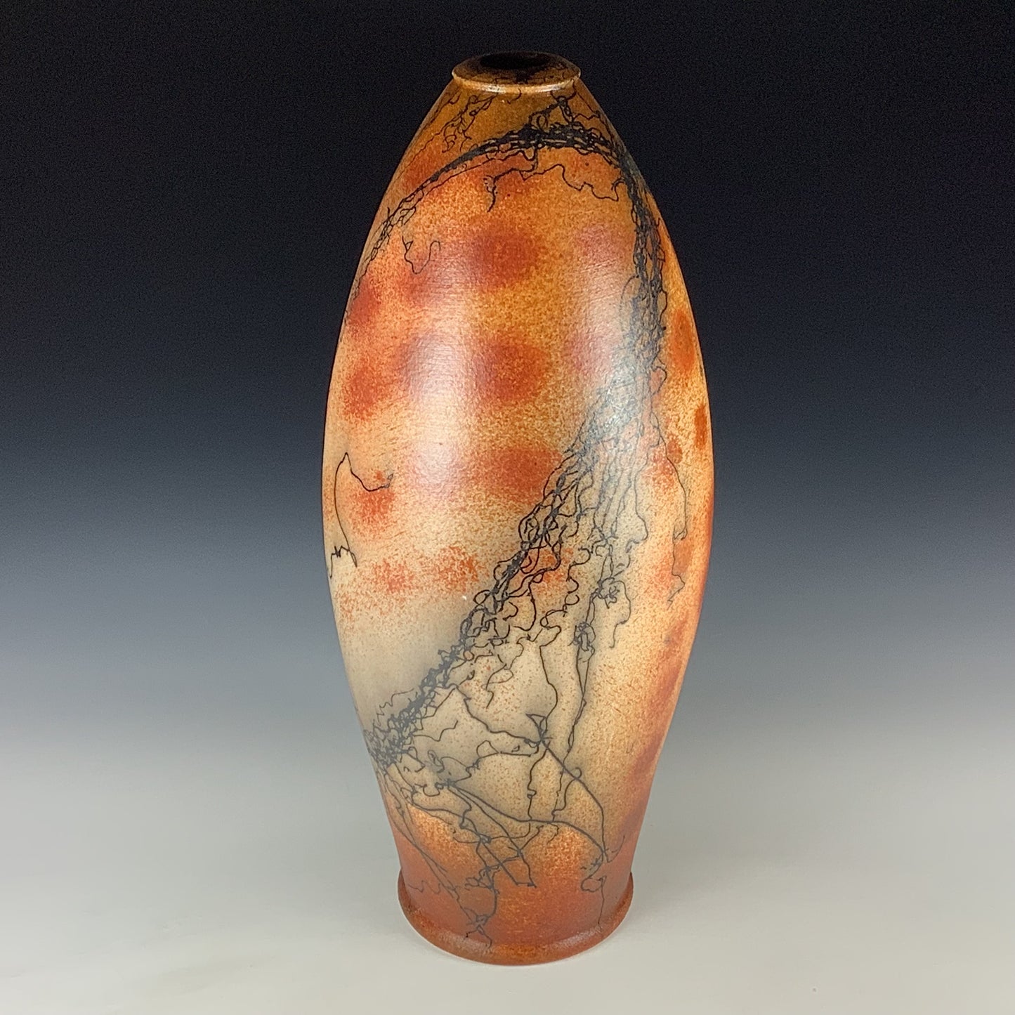 Horsehair Raku Vase