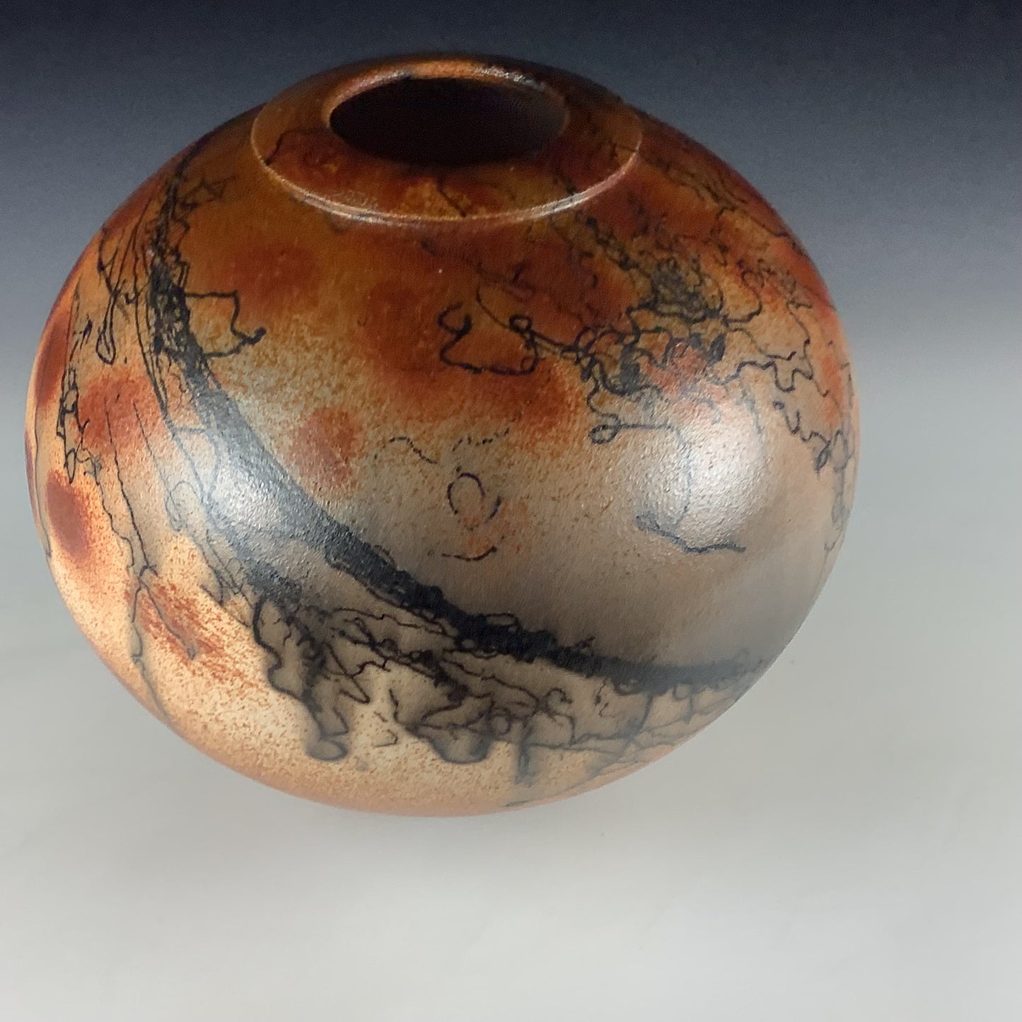 Horsehair Raku Vase