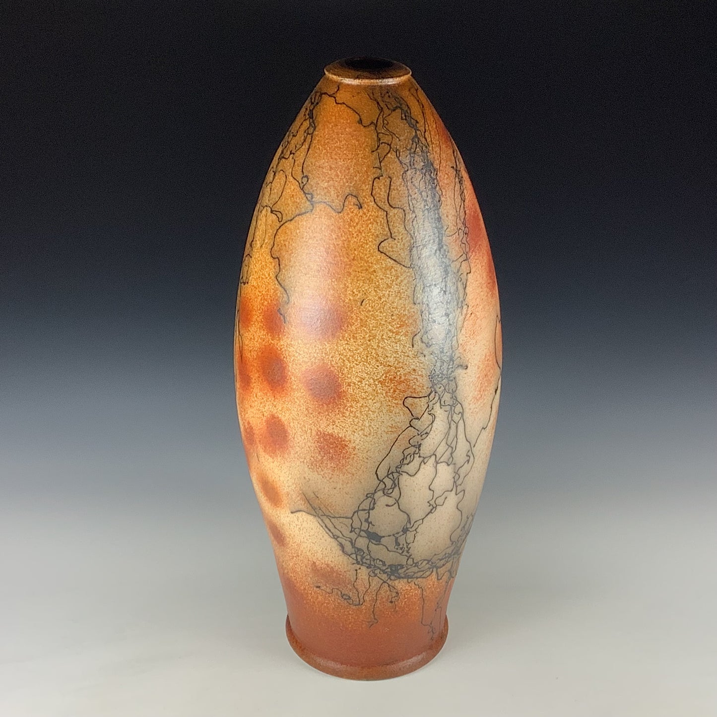 Horsehair Raku Vase