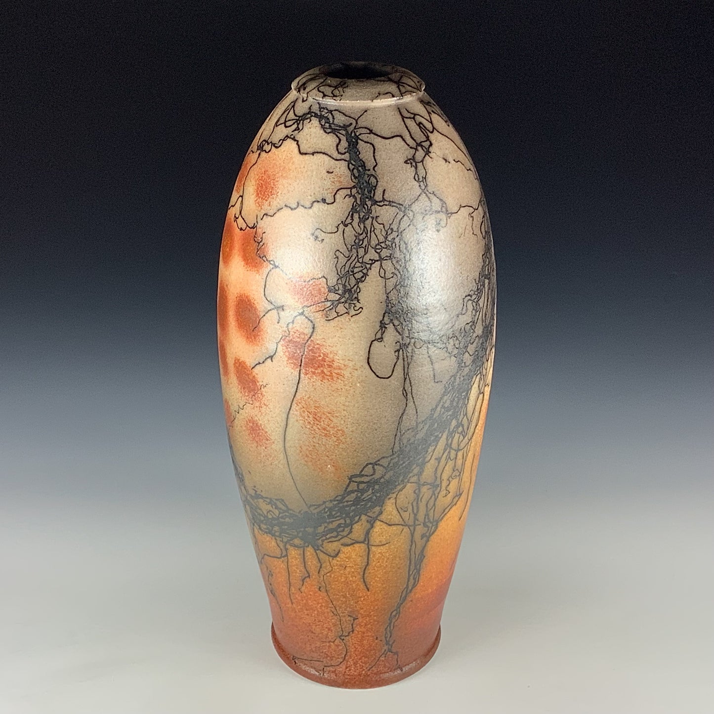 Horsehair Raku Vase