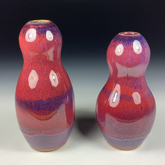 Decorative pottery vases rustic clay vases artistic luxury handmade vases artistic centerpieces dinnerware stoneware - Red - item vase bottle set of two - item 3844