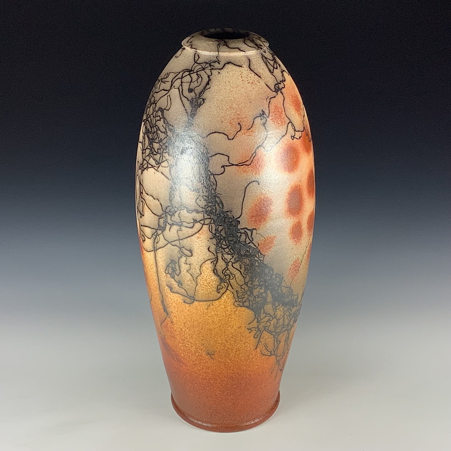 Horsehair Raku Vase