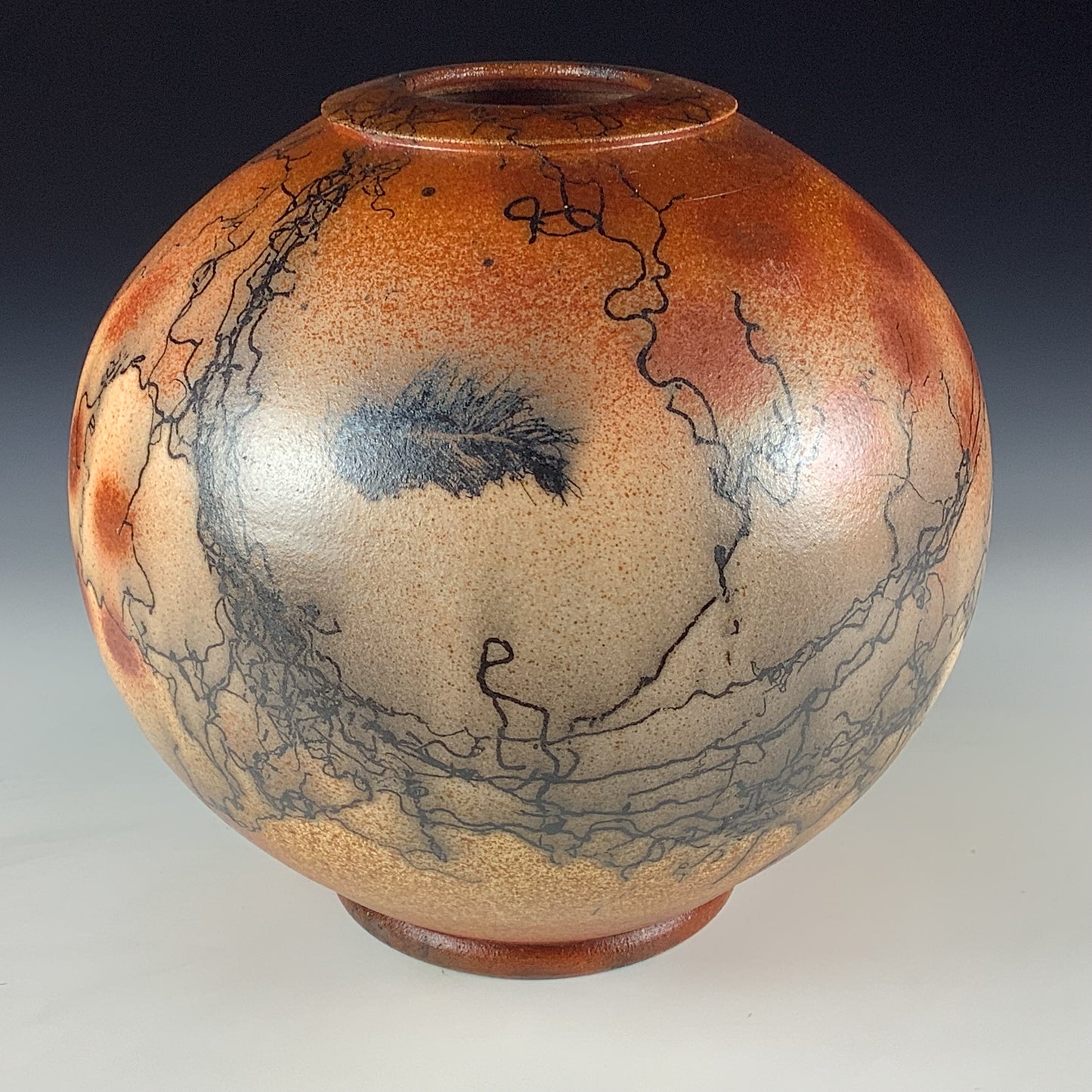 Horsehair Raku Vase