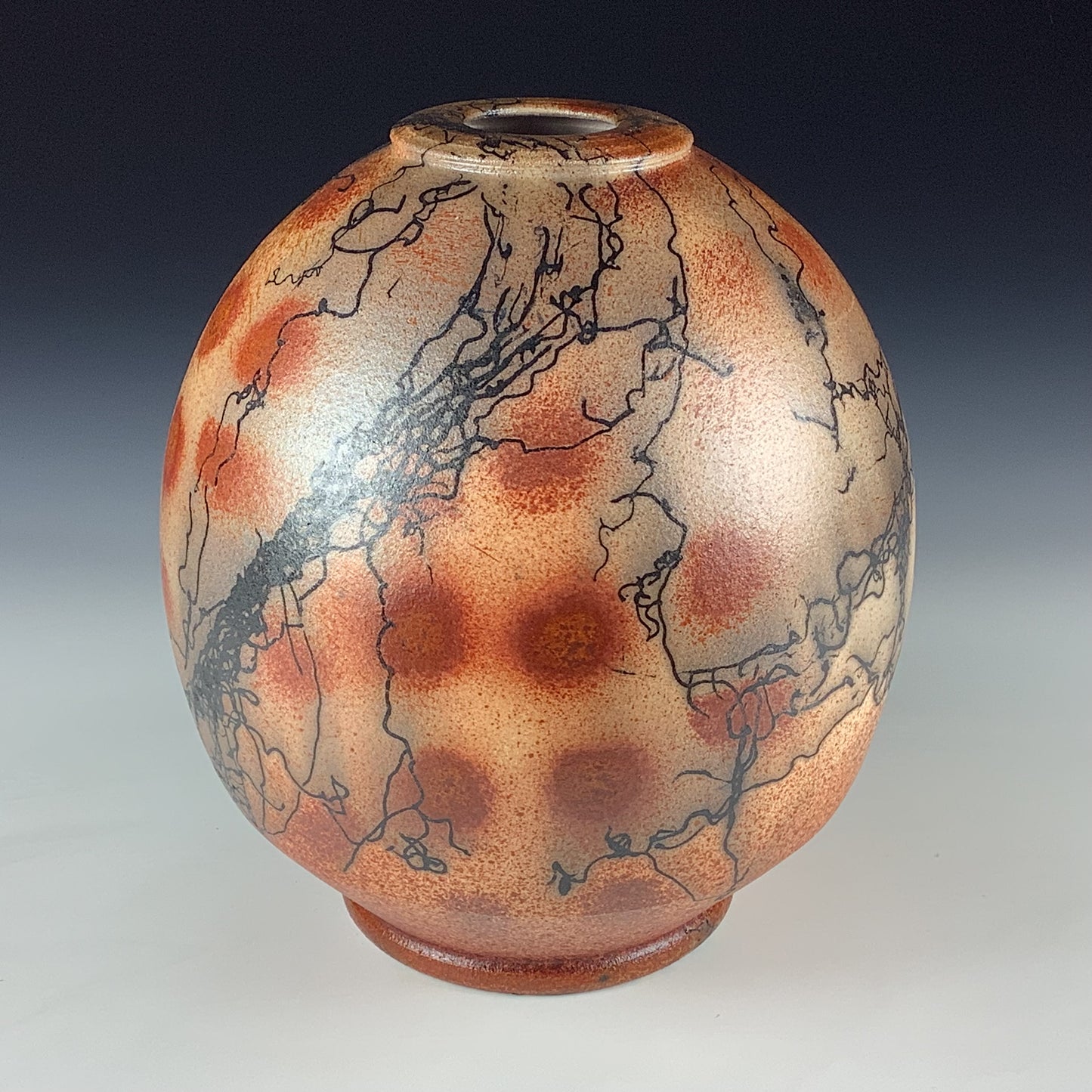 Horsehair Raku Vase