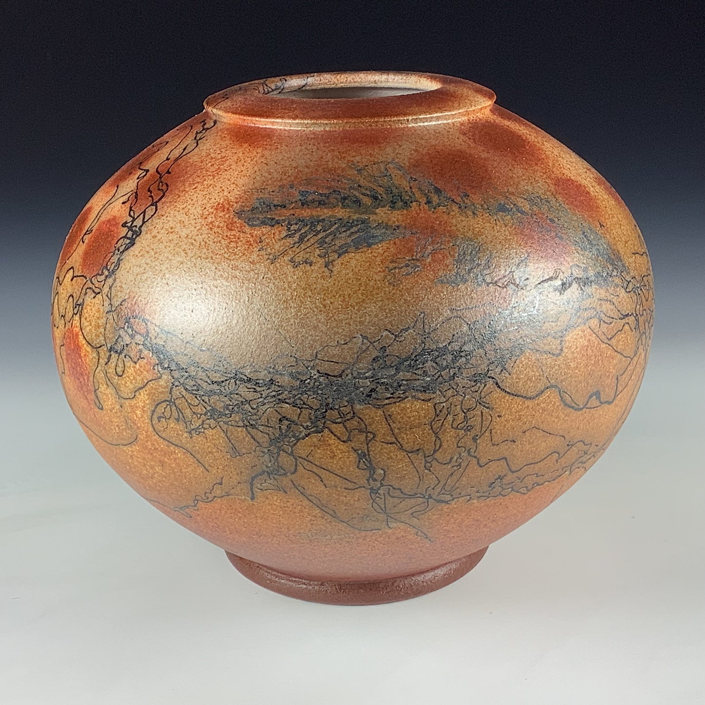 Horsehair Raku Vase