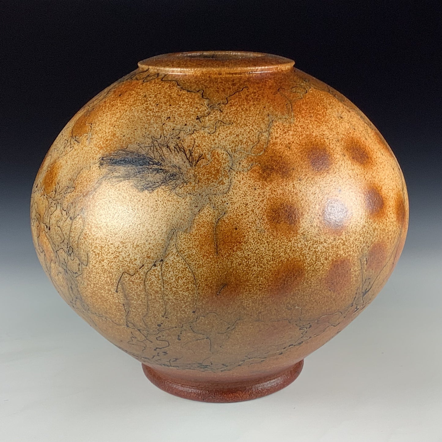 Horsehair Raku Vase