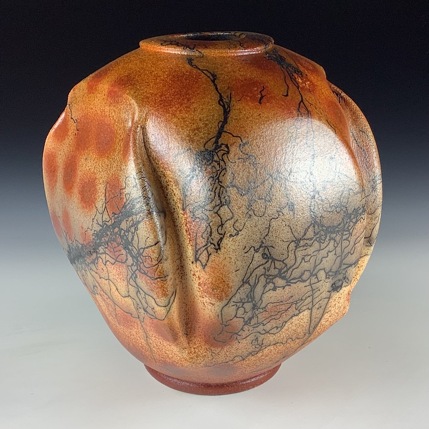 Horsehair Raku Vase