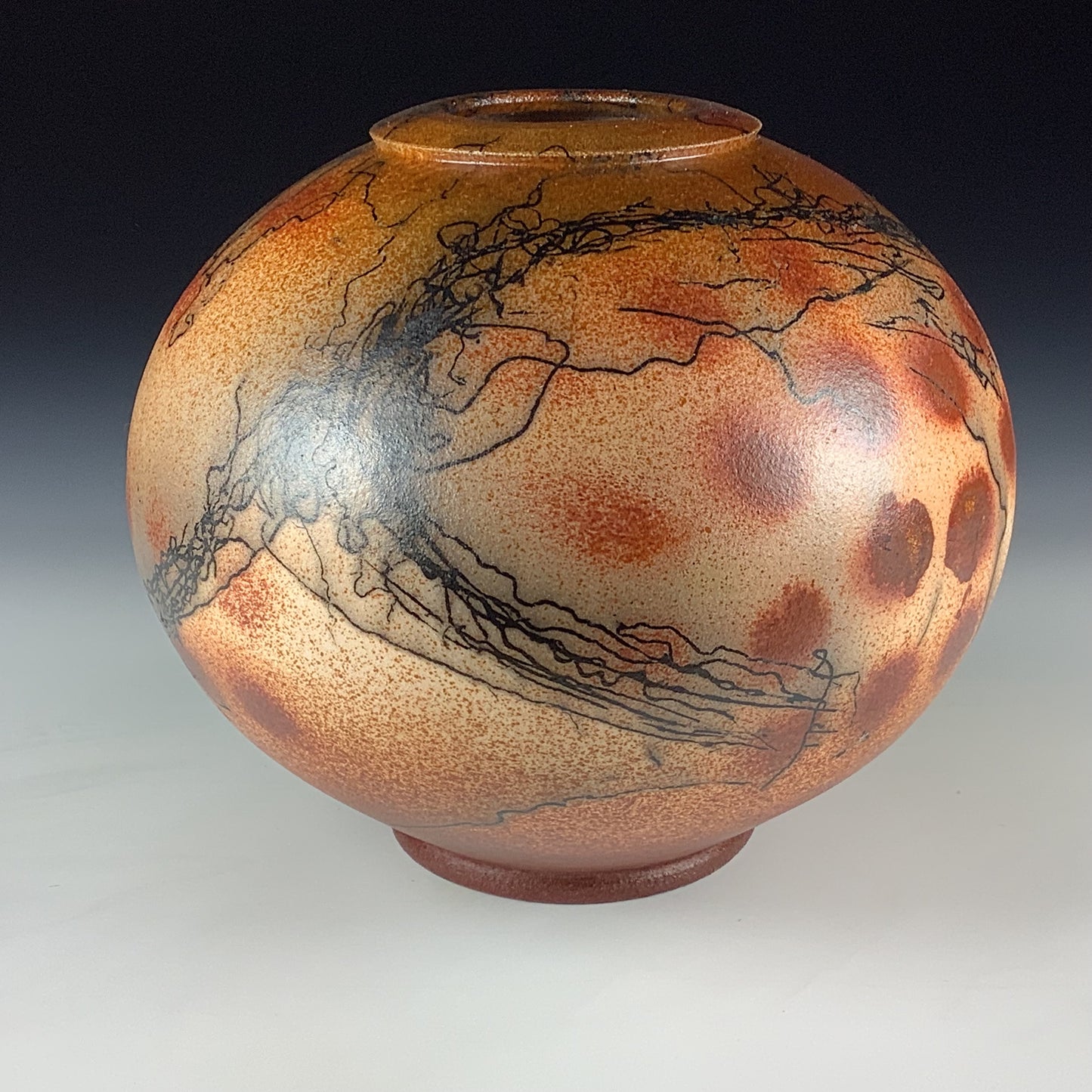 Horsehair Raku Vase