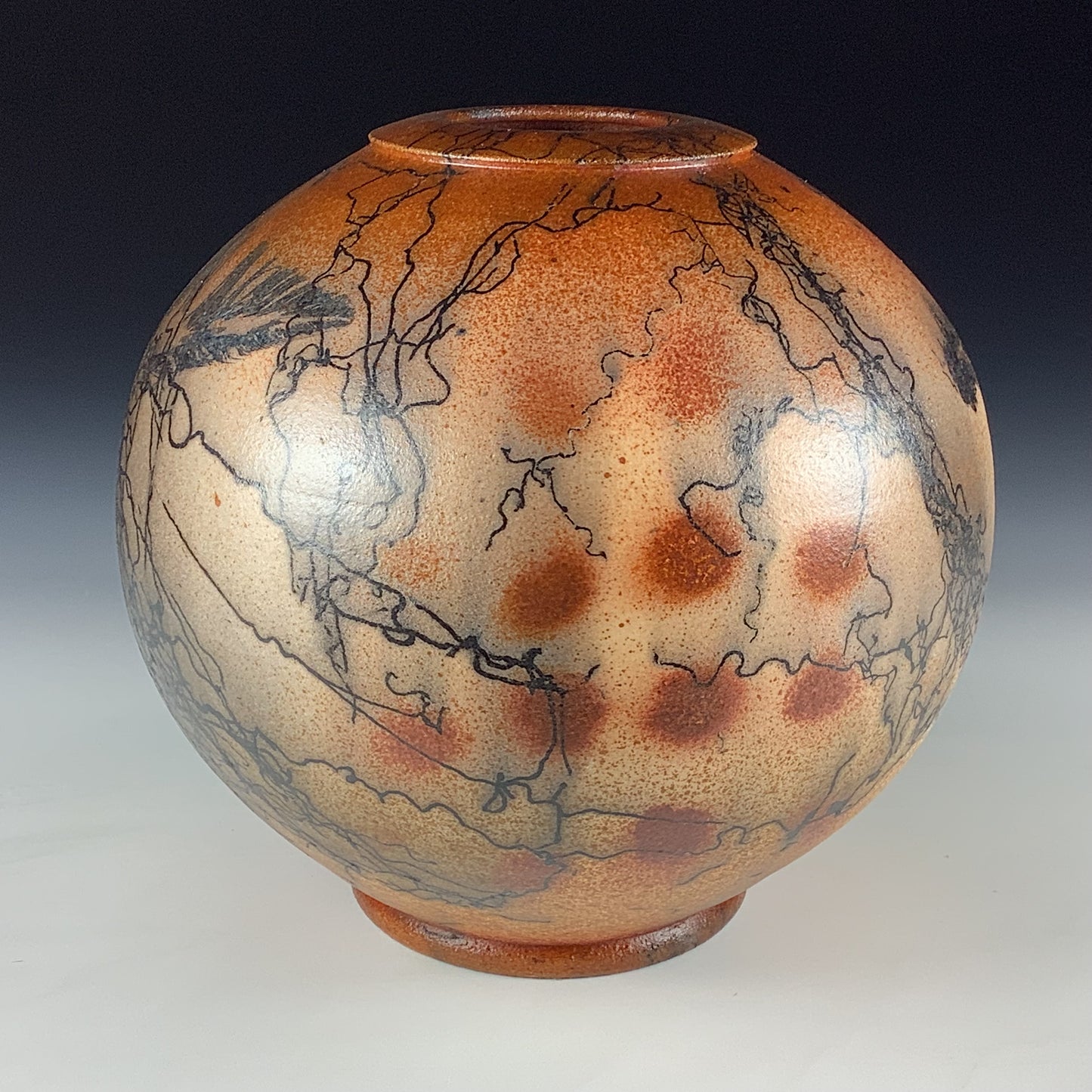 Horsehair Raku Vase