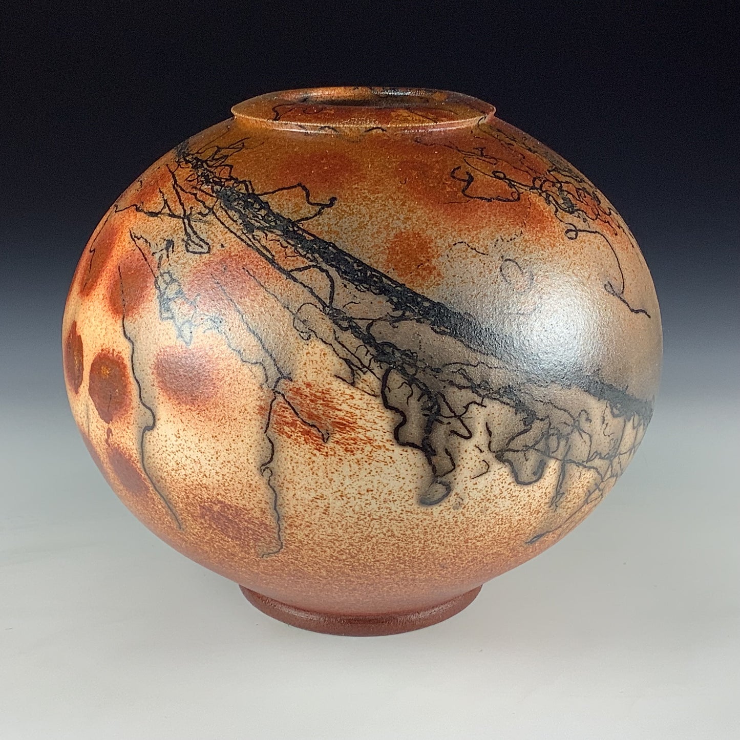 Horsehair Raku Vase