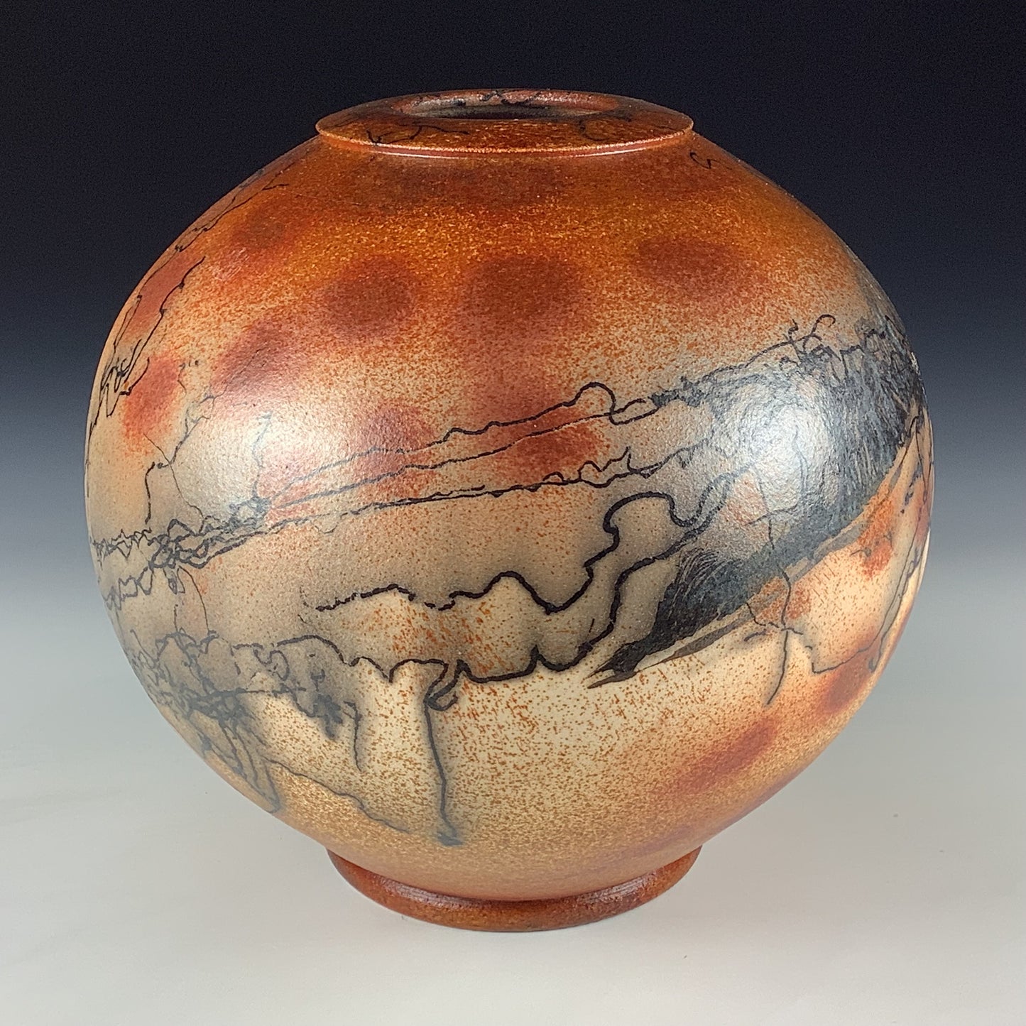 Horsehair Raku Vase