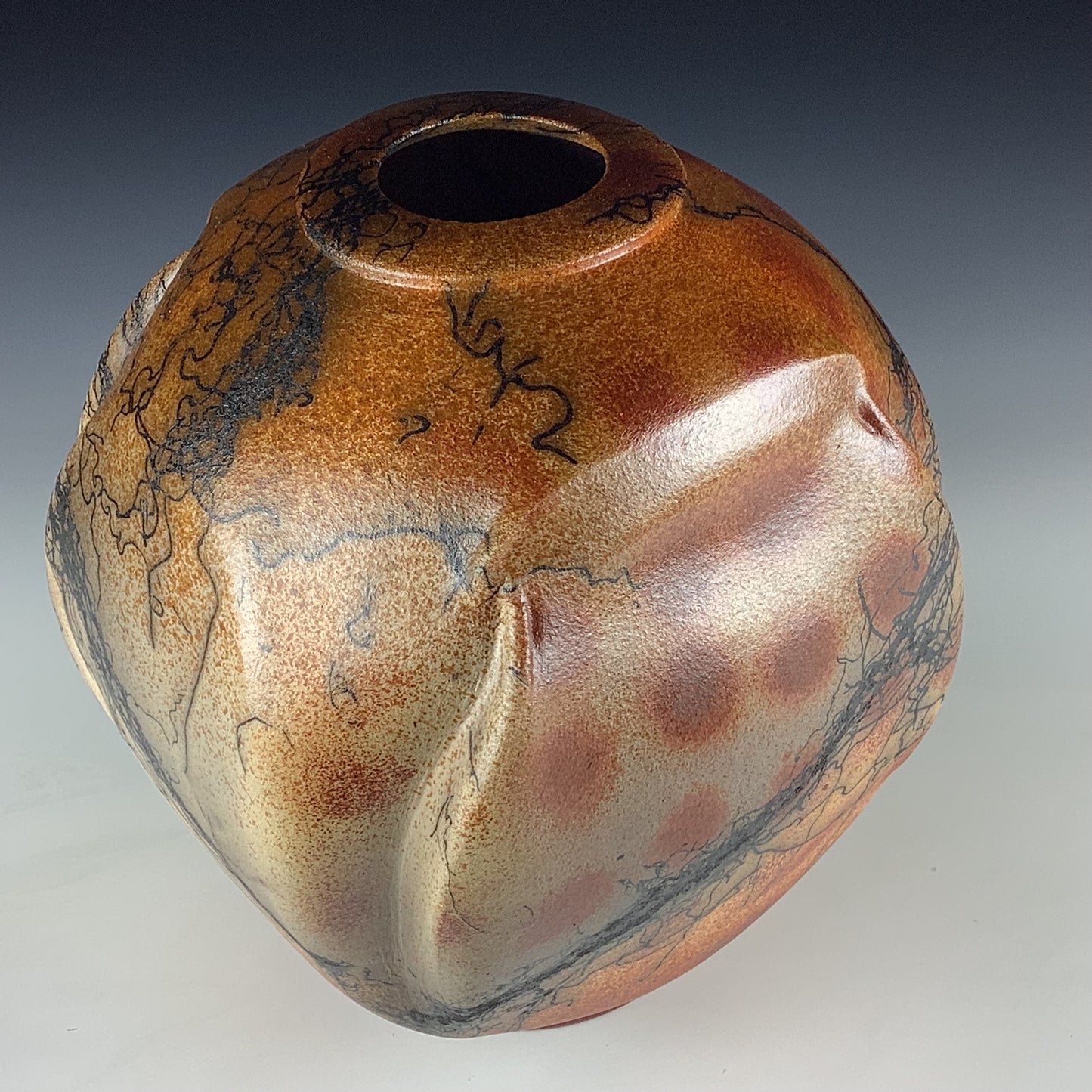 Horsehair Raku Vase