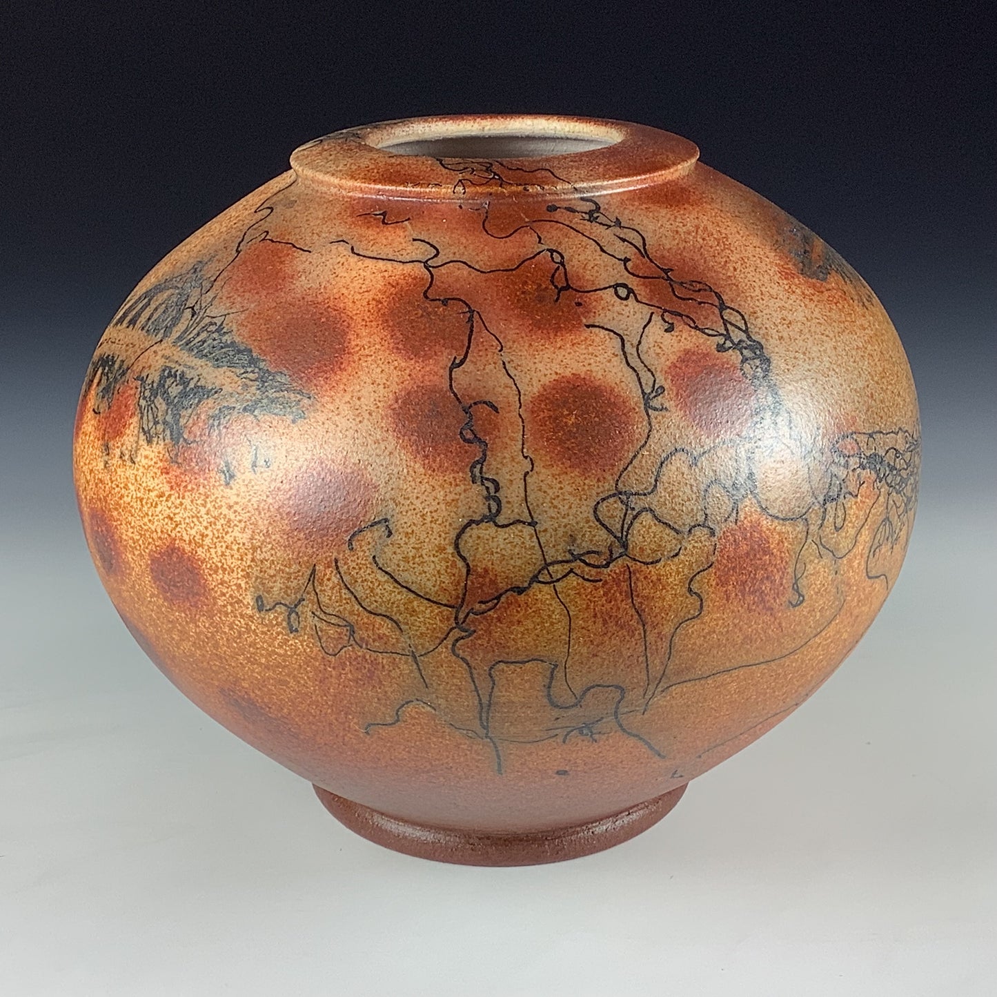 Horsehair Raku Vase