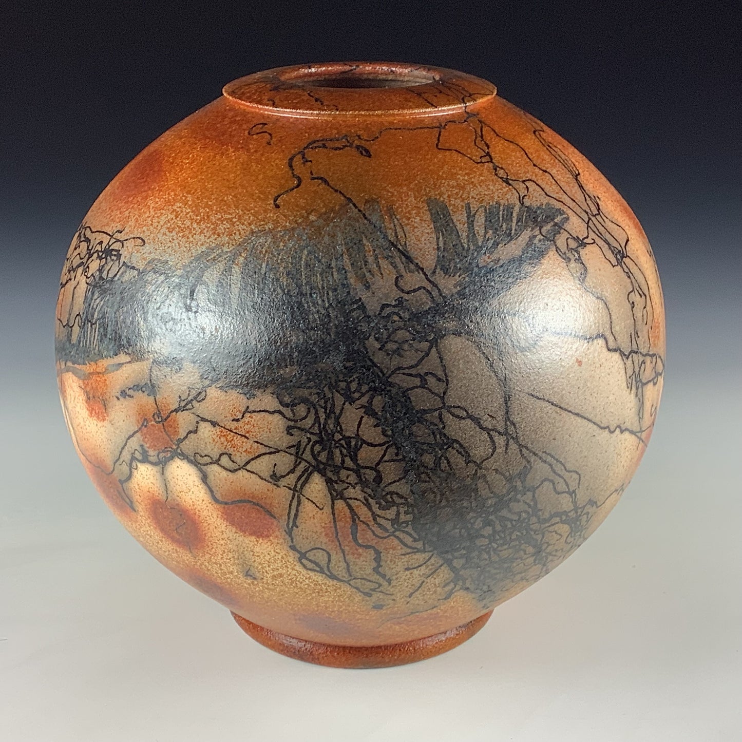 Horsehair Raku Vase