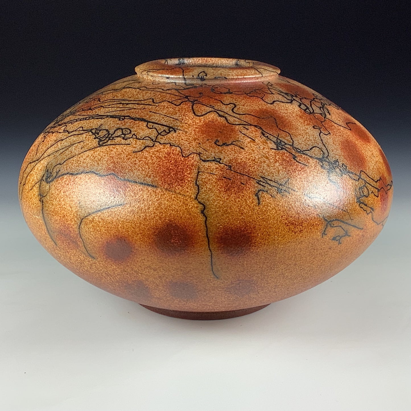 Horsehair Raku Vase