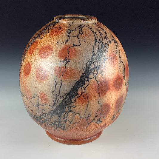 Horsehair Raku Vase