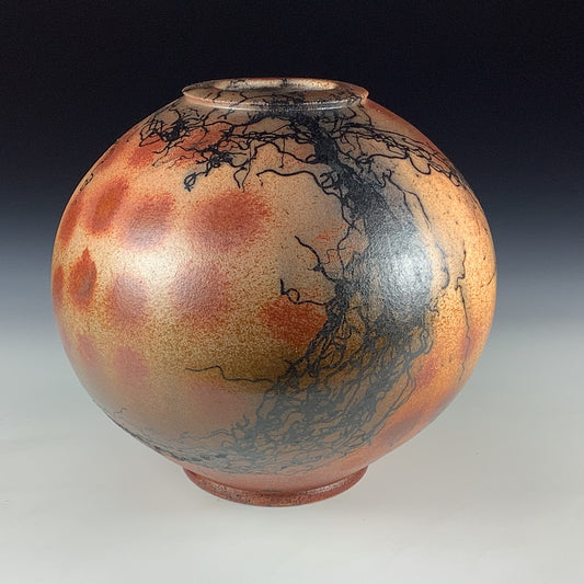 Horsehair Raku Vase