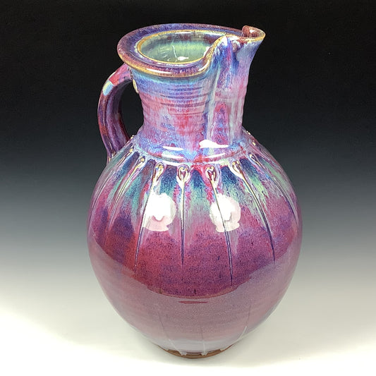 Handmade Ceramic Pottery Pitcher or Vase - Purple Slip