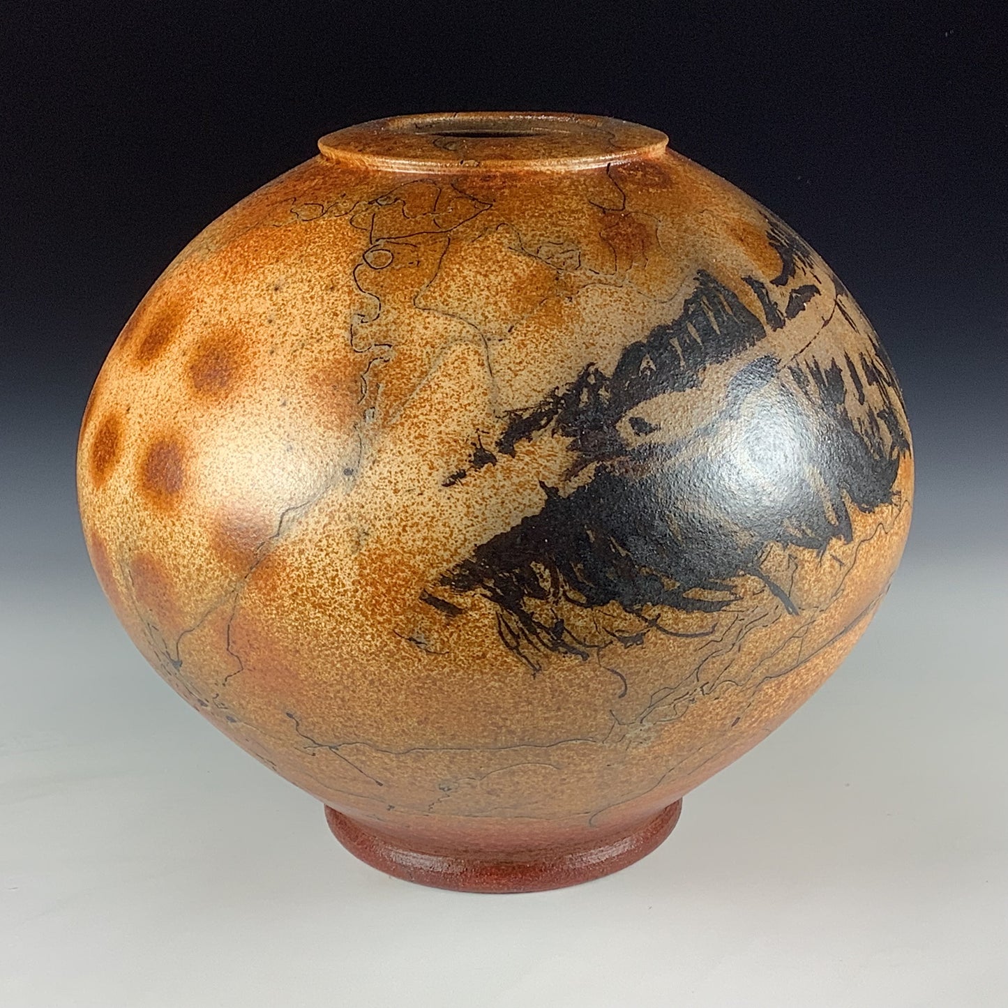 Horsehair Raku Vase