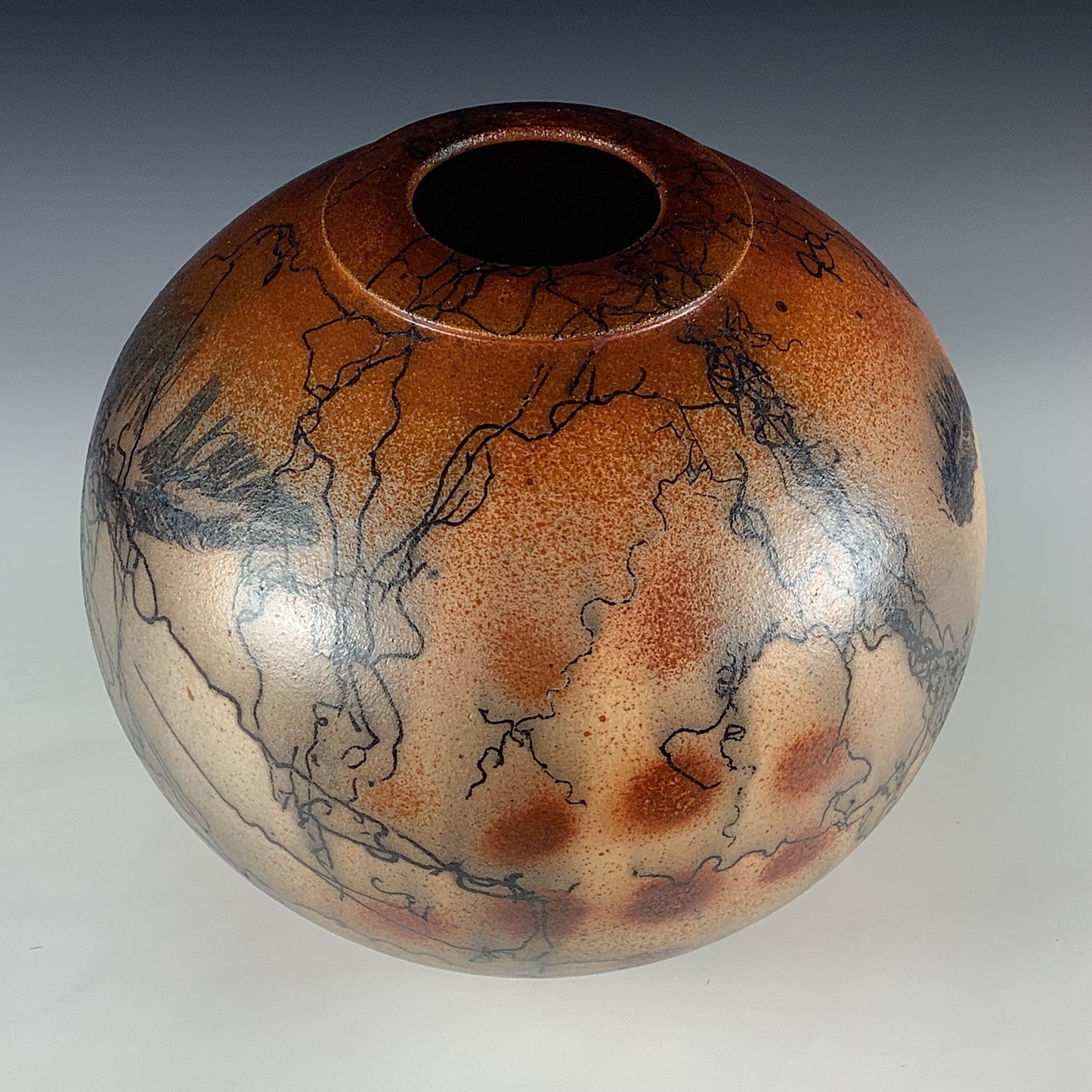 Horsehair Raku Vase
