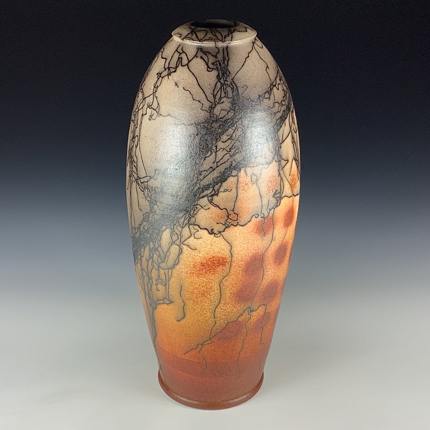Horsehair Raku Vase