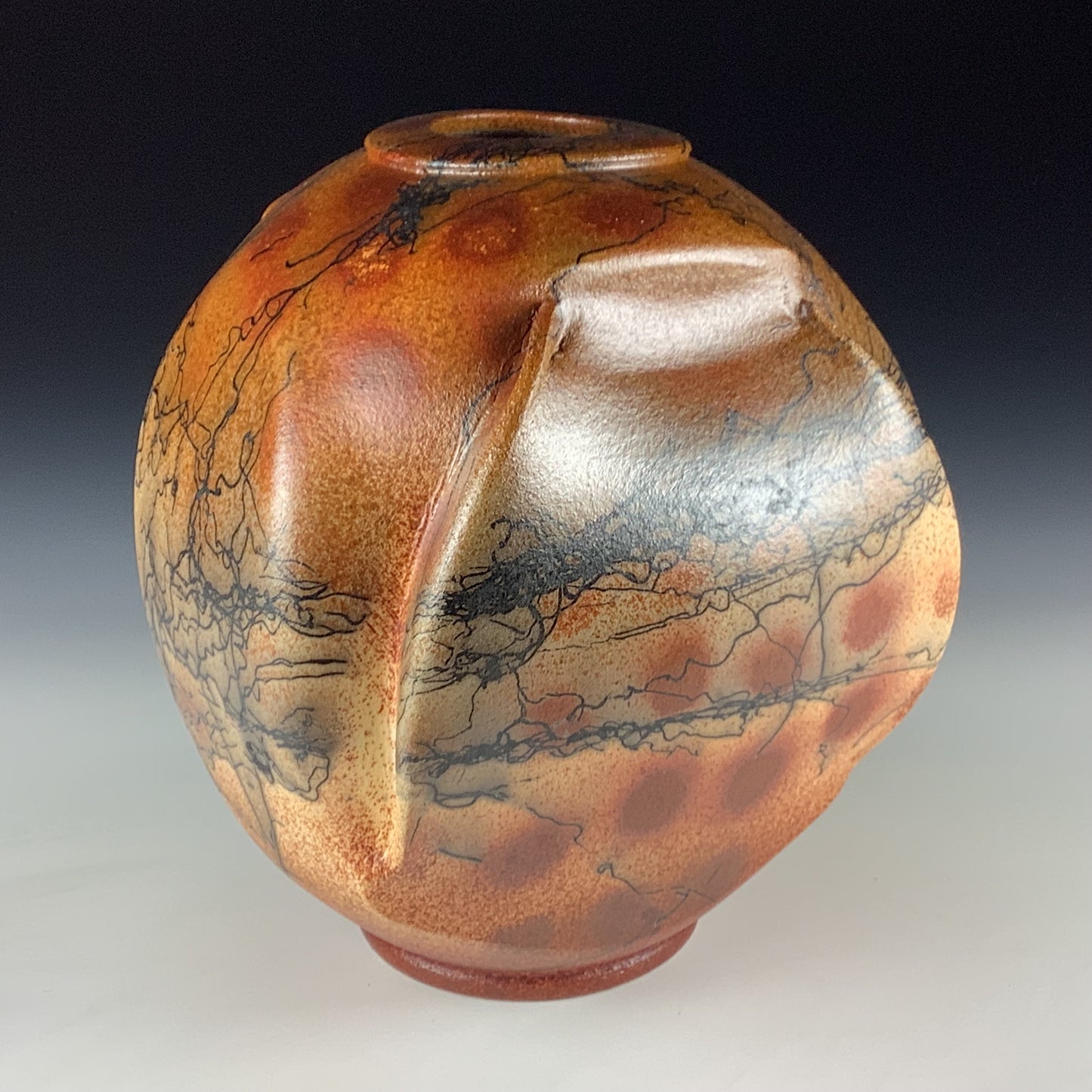 Horsehair Raku Vase