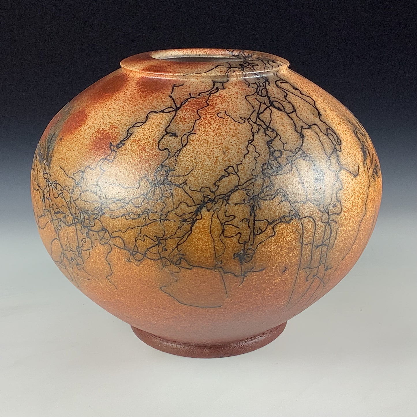 Horsehair Raku Vase