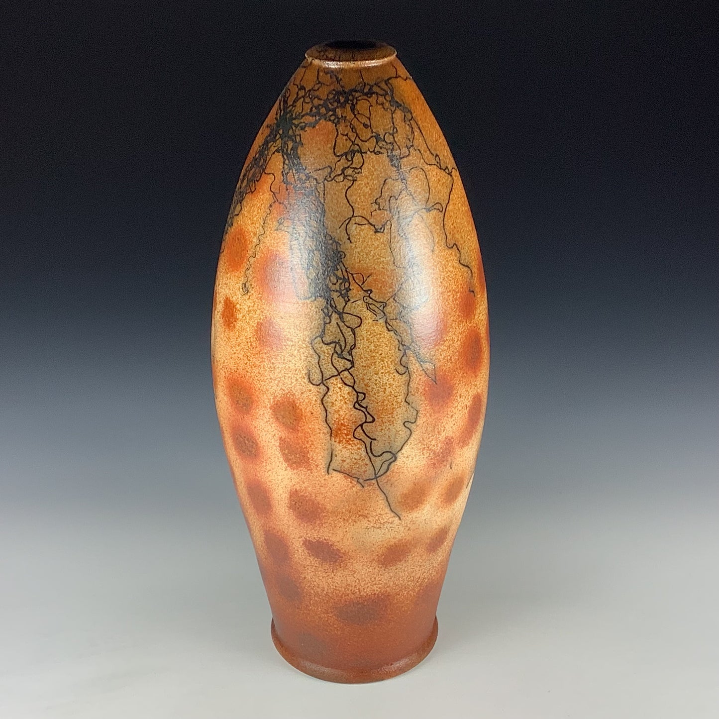 Horsehair Raku Vase