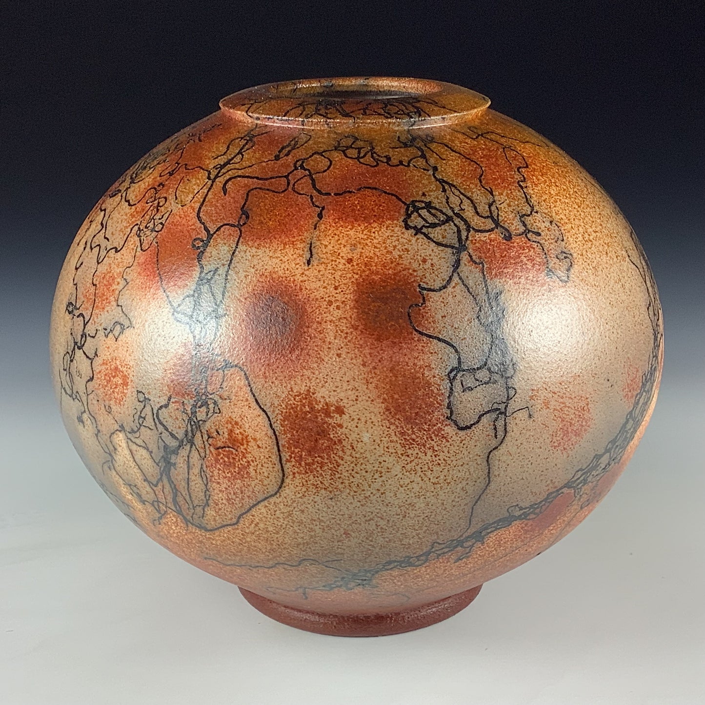 Horsehair Raku Vase