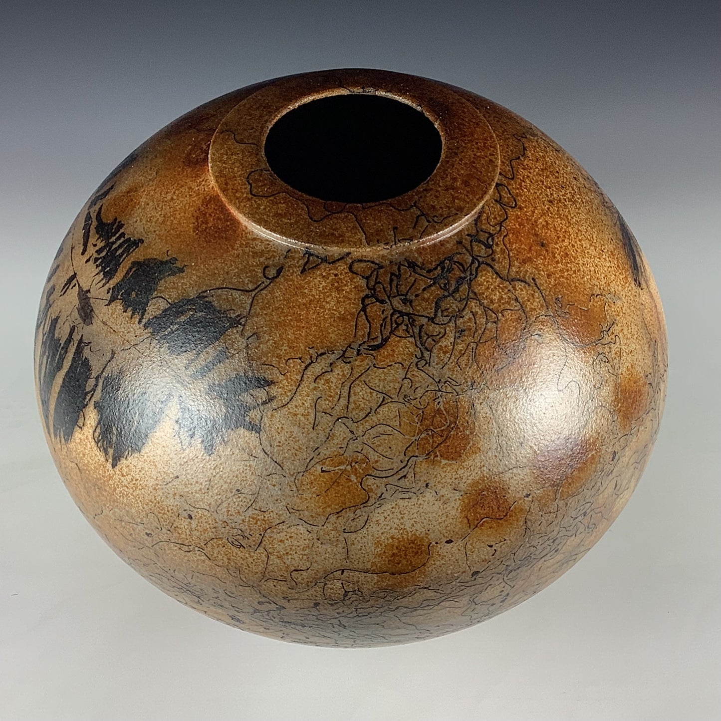 Horsehair Raku Vase