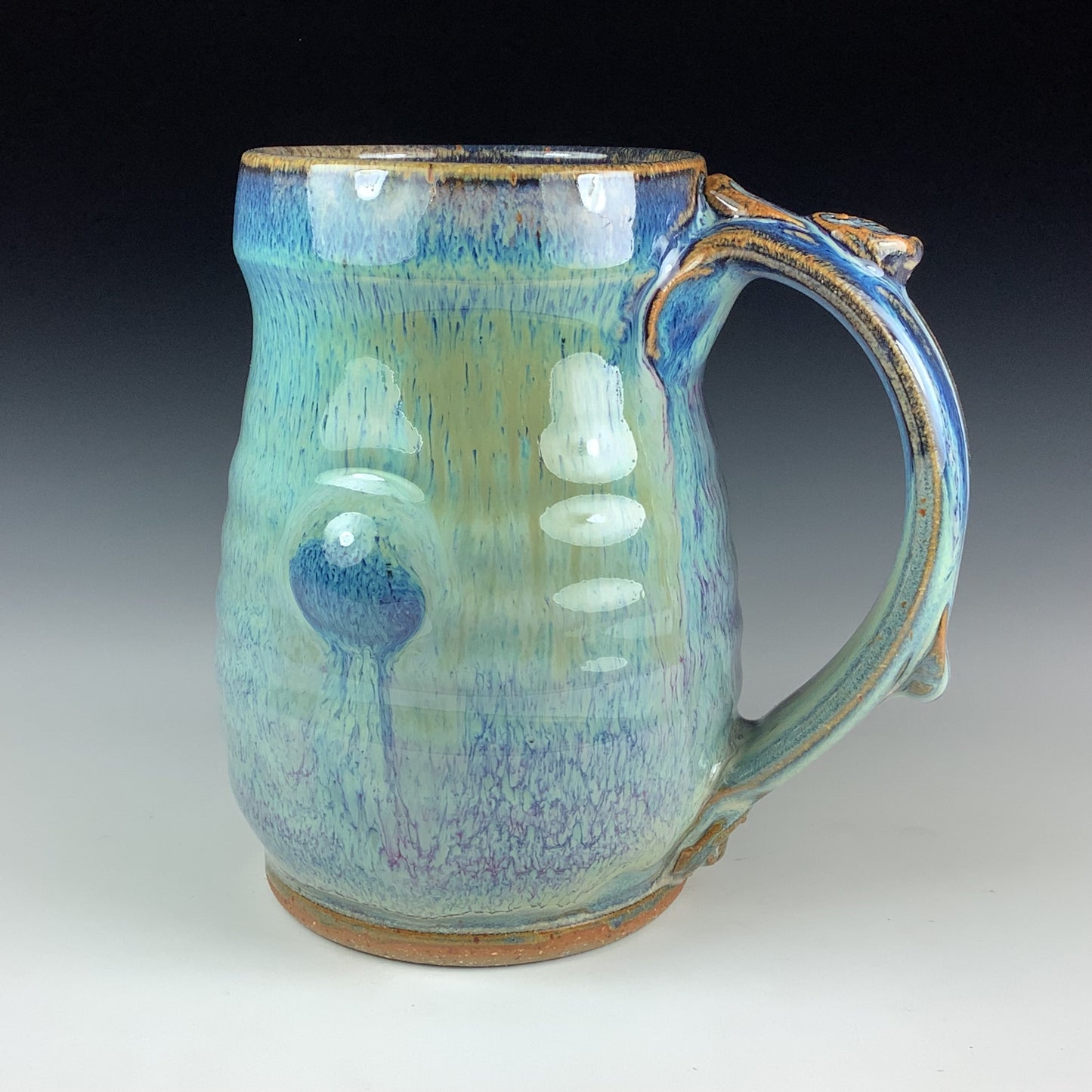 Handmade ceramic mugs stoneware coffee mugs pottery tea mugs cup stoneware drinkware - White bump - item 3058