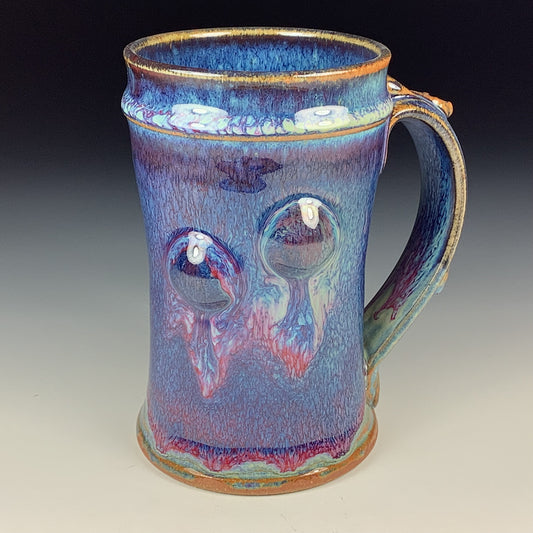 Handmade ceramic mugs stoneware coffee mugs pottery tea mugs cup stoneware drinkware- Purple bump - item 3469