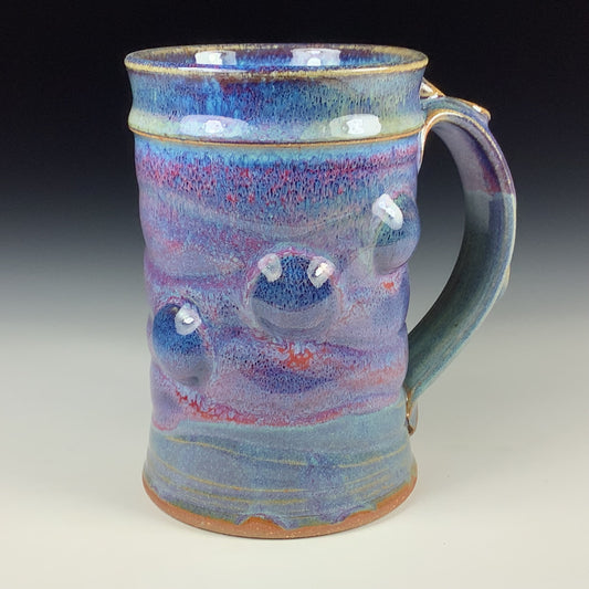 Handmade ceramic mugs stoneware coffee mugs pottery tea mugs cup stoneware drinkware - Purple bump - item 3185