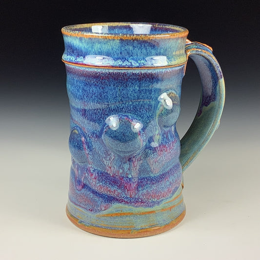 Handmade ceramic mugs stoneware coffee mugs pottery tea mugs cup stoneware drinkware- Purple bump - item 3186