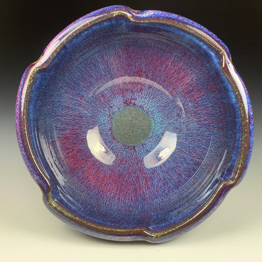 Handmade ceramic artisanal pottery bowls dinnerware stoneware serving bowls centerpiece - Purple - item3560