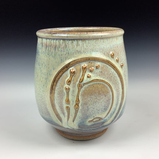 Artisan teacups luxury tea sets vintage ceramic teacups handmade stoneware pottery cup- White bamboo - item 2950