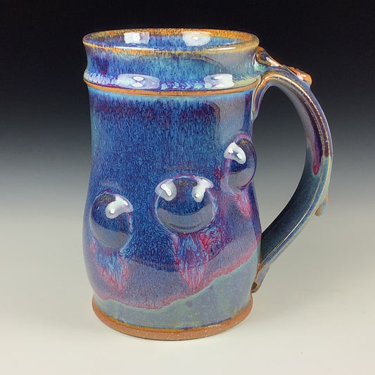 Handmade ceramic mugs stoneware coffee mugs pottery tea mugs cup stoneware drinkware - Purple bump - item 3165