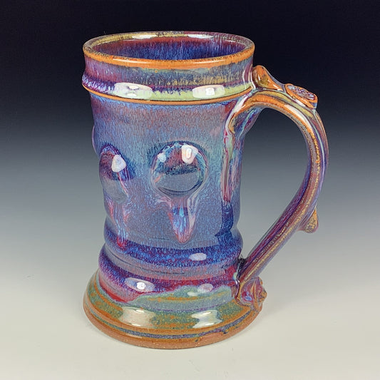 Handmade ceramic mugs stoneware coffee mugs pottery tea mugs cup stoneware drinkware - Purple bump - item 3441