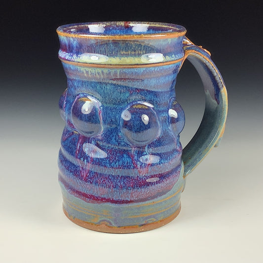 Handmade ceramic mugs stoneware coffee mugs pottery tea mugs cup stoneware drinkware - Purple bump - item 3160